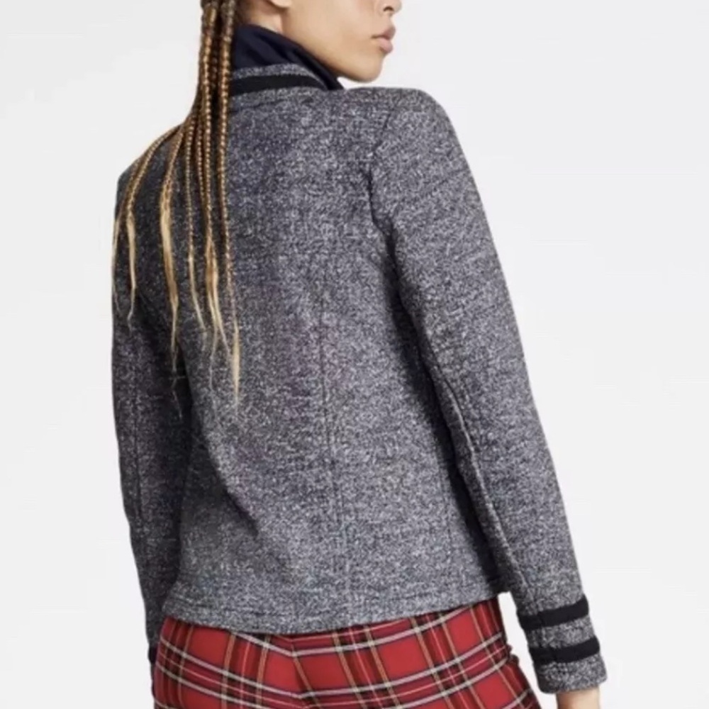 NWT Tommy Hilfiger tweed open front band jacket size large - Picture 2 of 15